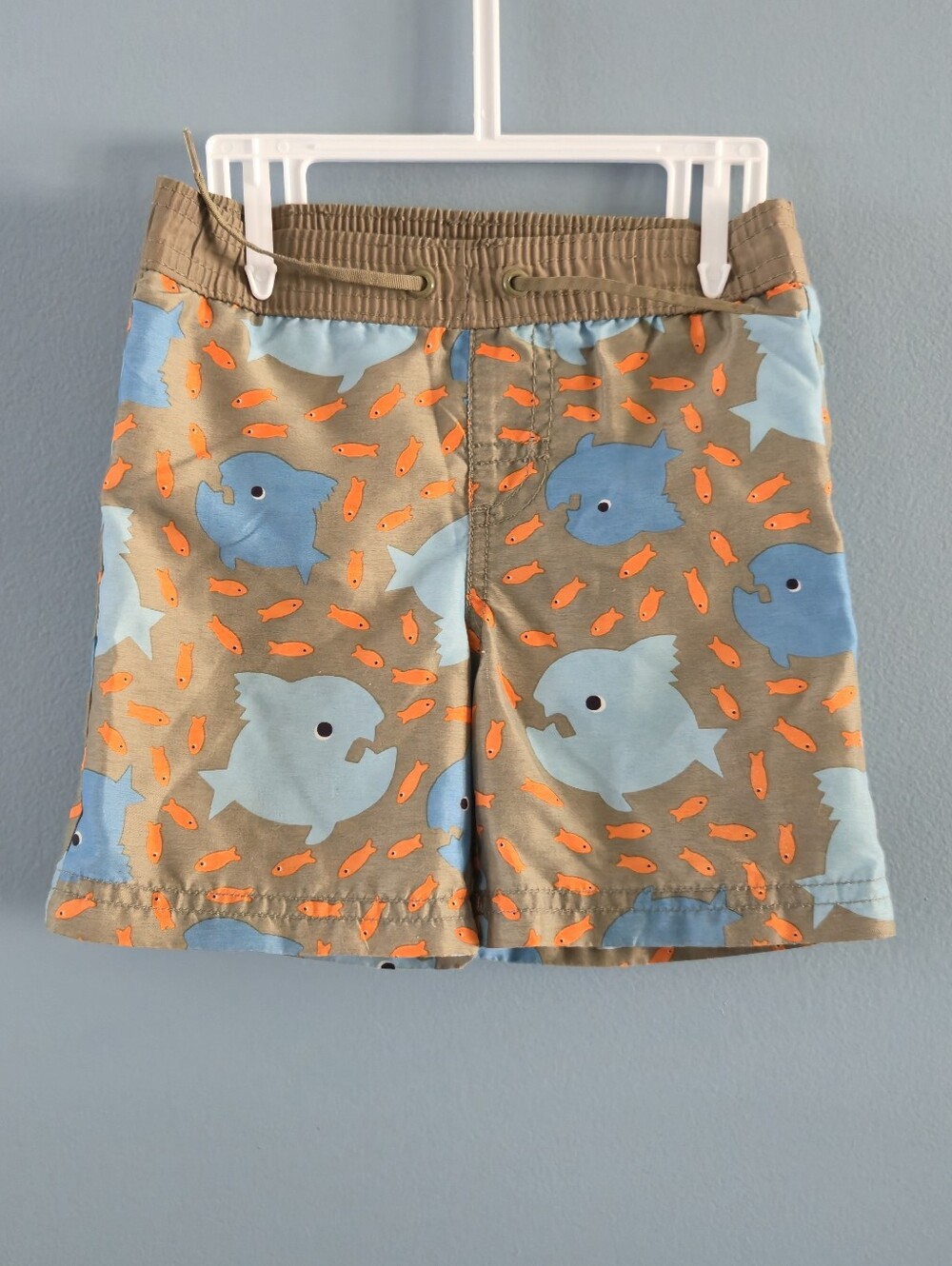 Gymboree Baby Swim Shorts with Blue Fish Print 3-6m